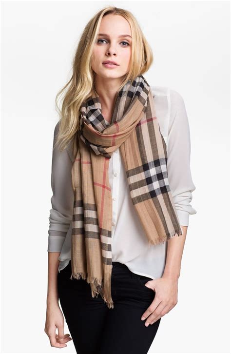 burberry check silk scarf|Burberry giant check print scarf.